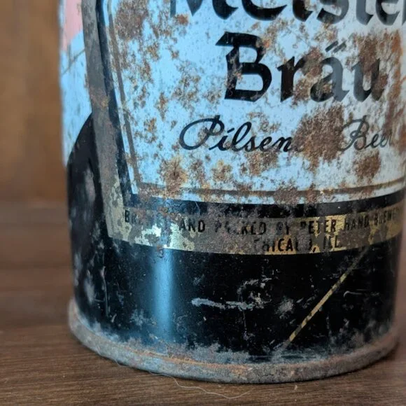 Vintage Meister Brau Beer Can 1956 Heavily Rusted - Picture 5 of 11